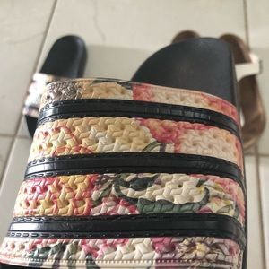 Womens adidas original slides floral print